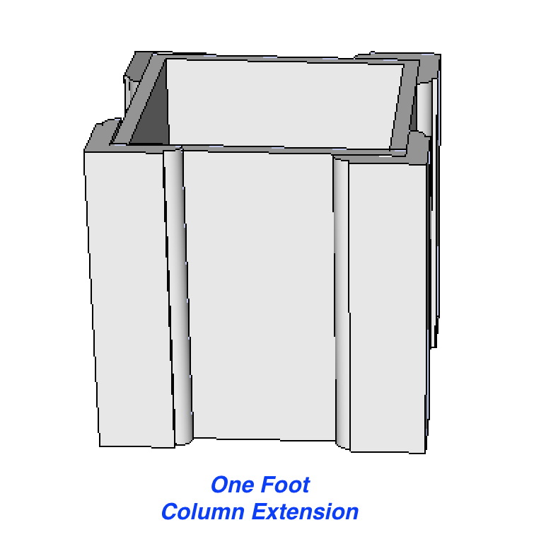 Top Extension for Recessed PVC Column