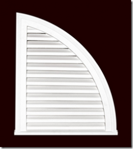 22" Quarter Round (Right) Functional Louver