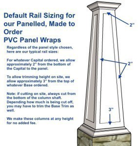 10/16 SHAKER Panel Tapered PVC Column Wrap