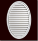 36" Functional Vertical Oval Louver