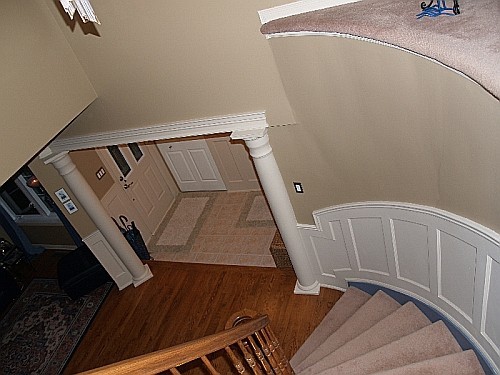 Another look from the top at flexible wainscoting installed