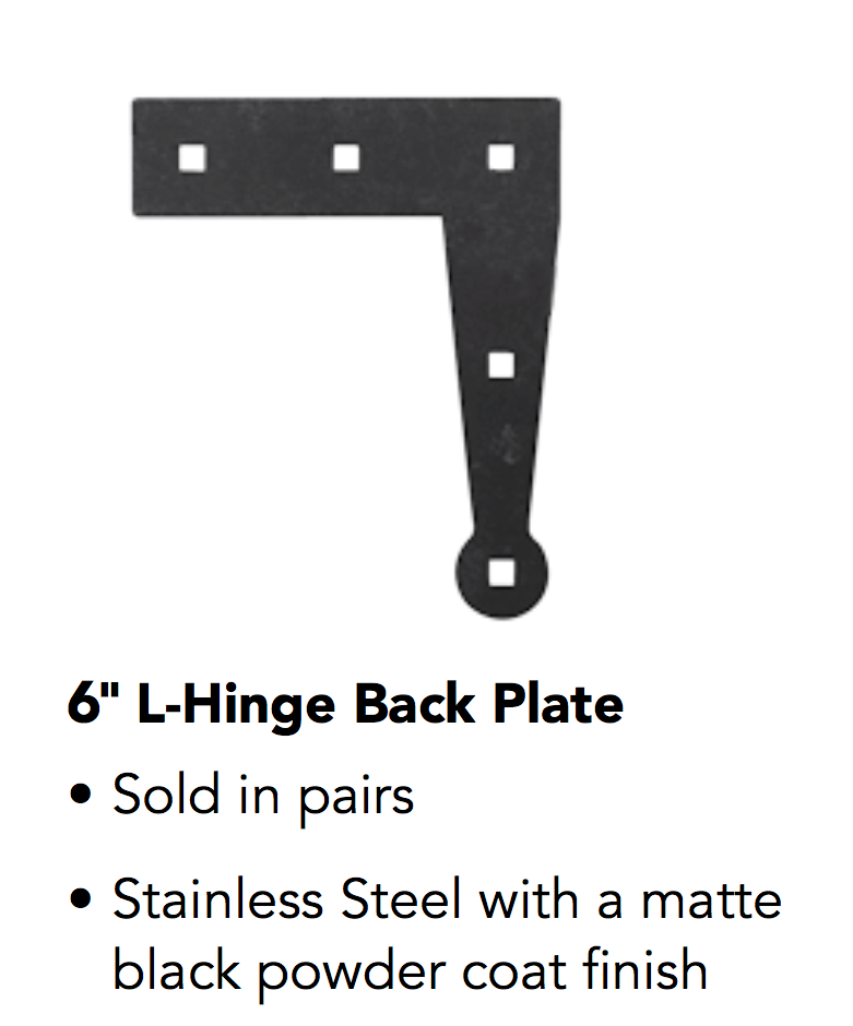 6" L-Hing Back Plate