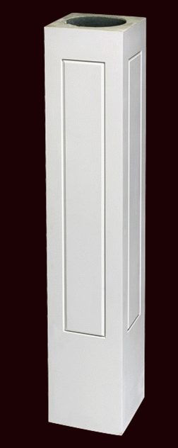 Corner Routed Panel Newel Post , 8”