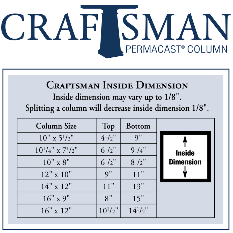 16/12 HB&G PermaCast Craftsman Column
