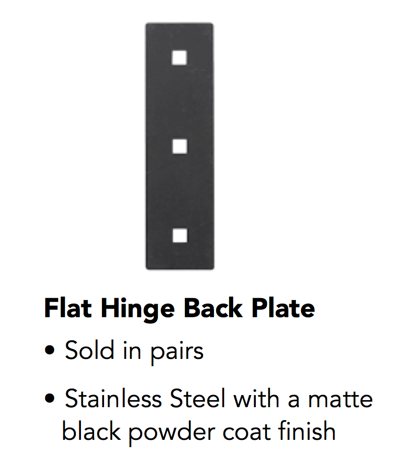 Flat Hinge Back Plate
