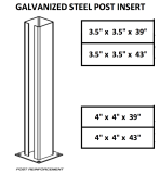 Galvanized Steel Post Insert