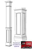 Square, Wood HALF Paneled Column