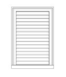 Vertical Rectangular Louver - with Sill
