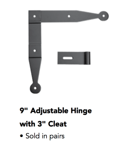 9" Adjustable Hinge with 3" Cleat