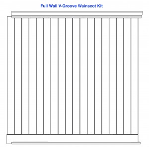 Vertical Shiplap, Full Wall Wainscoting Kit