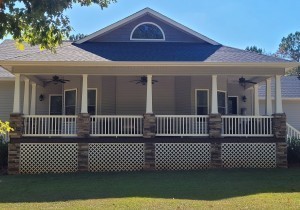 Tapered PVC Column Wraps on front porch