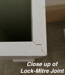 A close up look at the lock-mitre joint