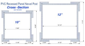 PVC Shaker Panel Newel Post
