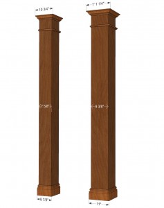 Detailed size difference on columns