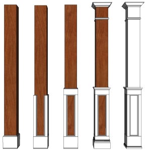 Process to create a half panelled column