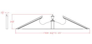 Adjustable Urn Pediment 85"/ 105"
