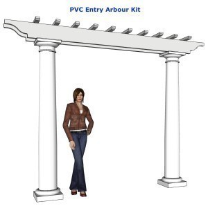 An example of the sizing of the entry arbour