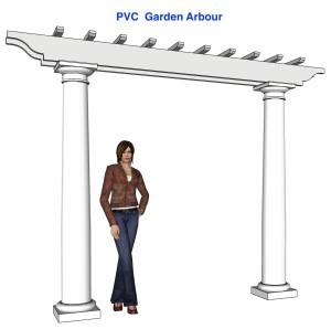An example of the sizing of the entry arbour