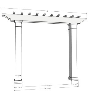 A look at the sizing of the entry arbour