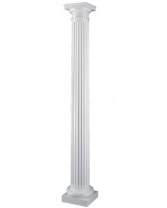 8" Round, FLUTED PermaCast Fiberglass Column