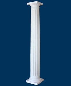 12"  FLUTED, Round, Tapered, FRP Column