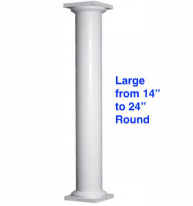 HB&G 14" - 24" Round, Non-Tapered, Fibreglass Column