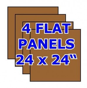 Pack of 4 Hardwood Flat Panels  -- no Stiles
