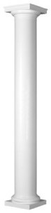 Round, Smooth, Wood, Non-Tapered Column 8"