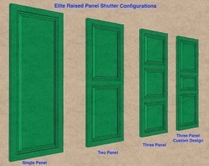 Contractor RAISED Paneled Shutters -  PVC  (Pair)