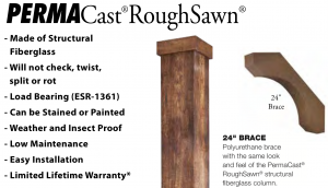 The details of the Fiberglass Rough Sawn Columns