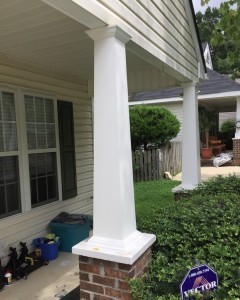 Tapered PVC Column Wrap with Georgian Cap and Base