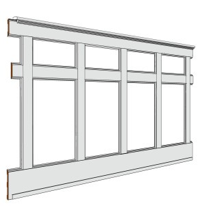 Recessed, Wall Paneled Wainscot Kit, Two Tier 50" High