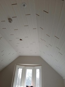 T&G planked ceiling