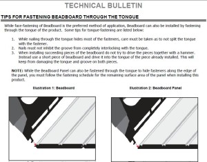 Tips for fastening beadboard