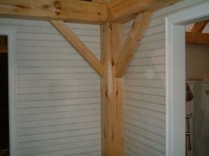 Tongue & Groove planks used on a wall