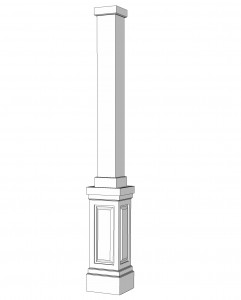 Pedestal Column Wrap / Raised Panel
