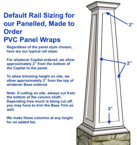 12/20 RAISED Panel Tapered PVC Column Wrap
