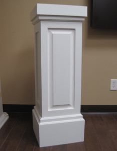 A closer look at the raised panel pedestal