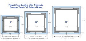 12" RECESSED PVC Column Wrap Kit