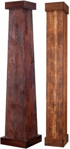 Straight vs tapered rough sawn columns