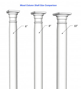6" - Tapered Round Wood Column