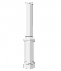 Pedestal Column Wrap / Tall Shaker Pedestal