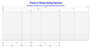 Panel or Sheet Size Options