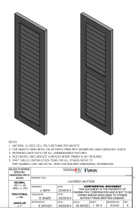 Louvered Center Rail shutters - Fypon