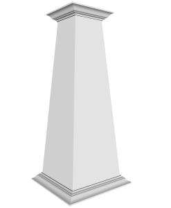 A pvc tapered column wrap with Georgian cap and base