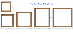 Different sizes available for ceiling beams