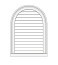 Cathedral Louver - Decorative, Brickmould Style