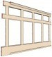 Recessed, Wall Paneled Wainscot Kit, Two Tier 50" High