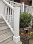 A Newel Post installed on a porch