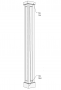 Recessed Fibreglass Column with Box Cap and Base